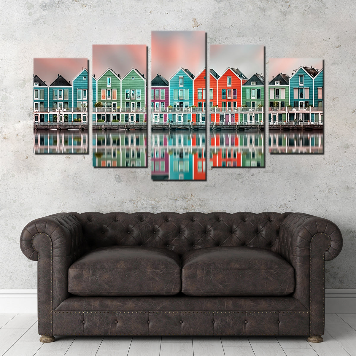 Exquisite Handmade Dutch-Style Kiln-Dried Pine Wood Wall Art