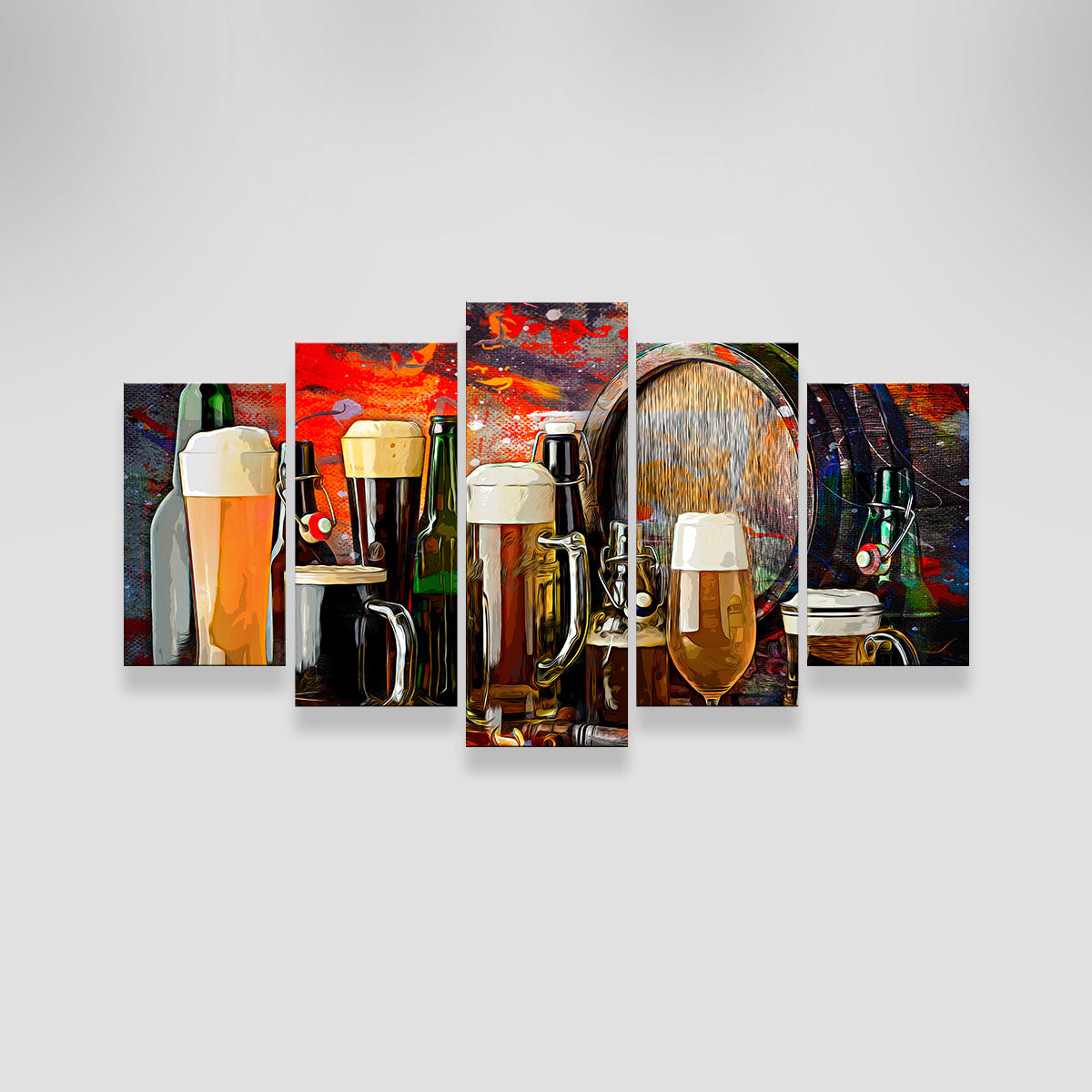 Stunning Beer Types Abstract Wall Art for Your Home Decor