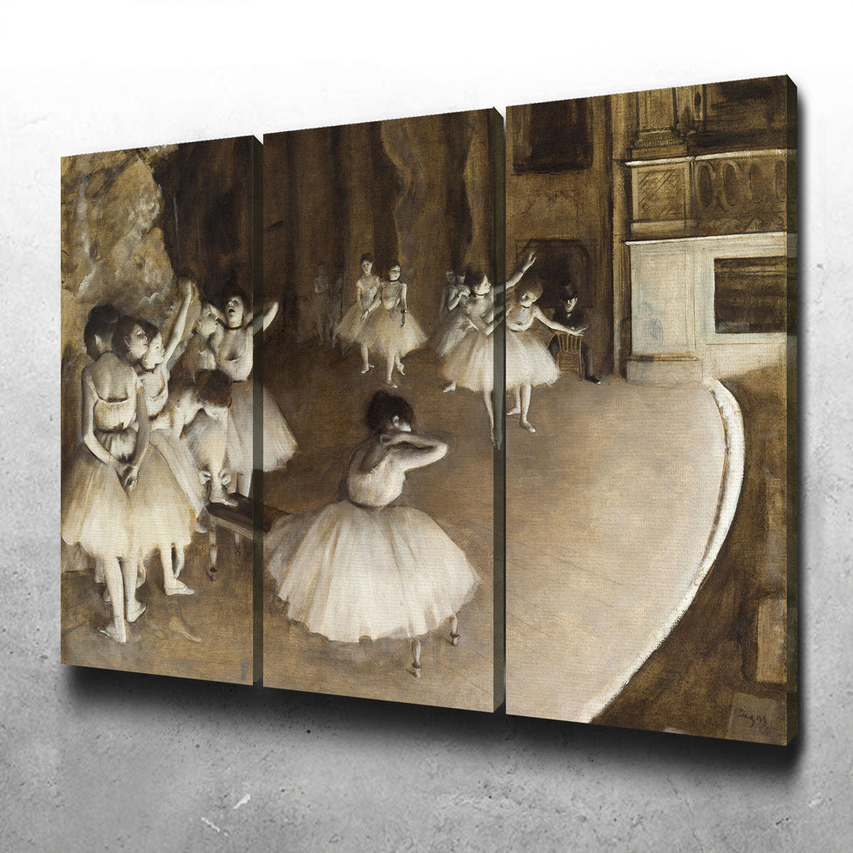 Exquisite Ballet Rehearsal Wall Art by Edgar Degas