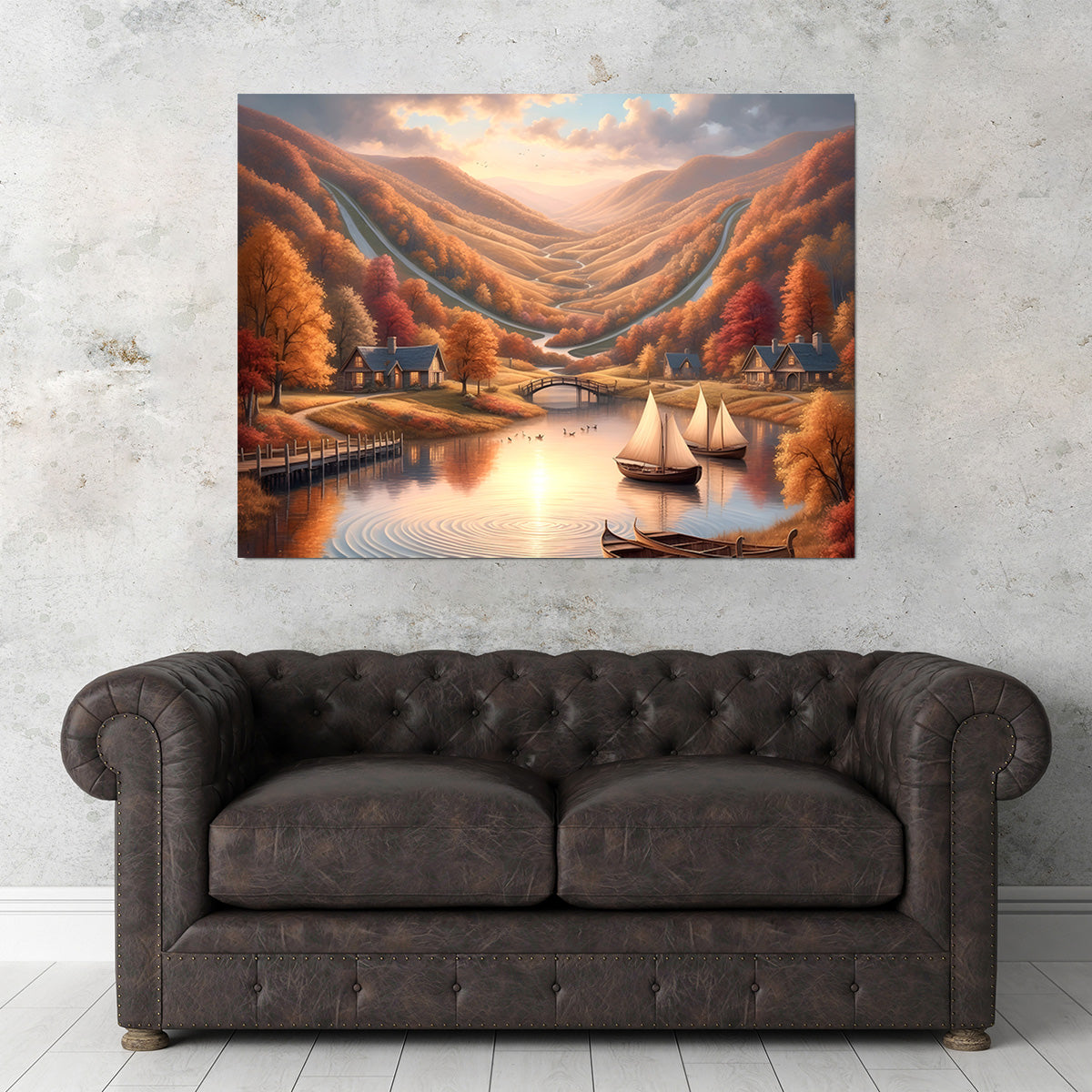 Autumn Voyage: Exquisite Handmade Wall Art