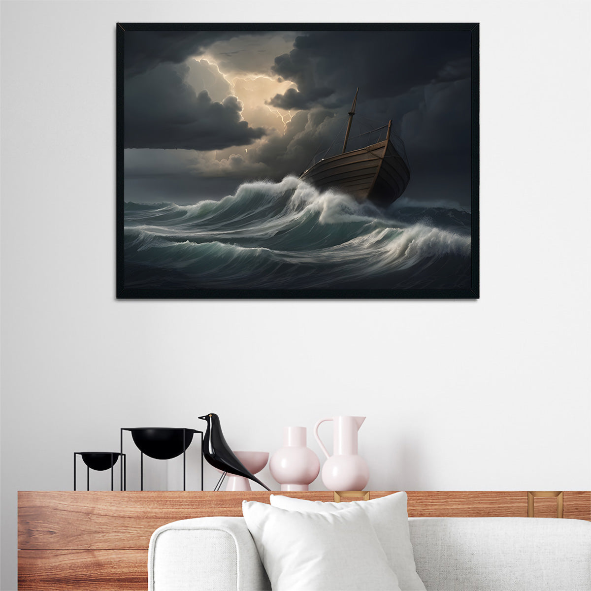 Exquisite Old Wooden Ship Wall Art - Handmade with Sustainable Materials