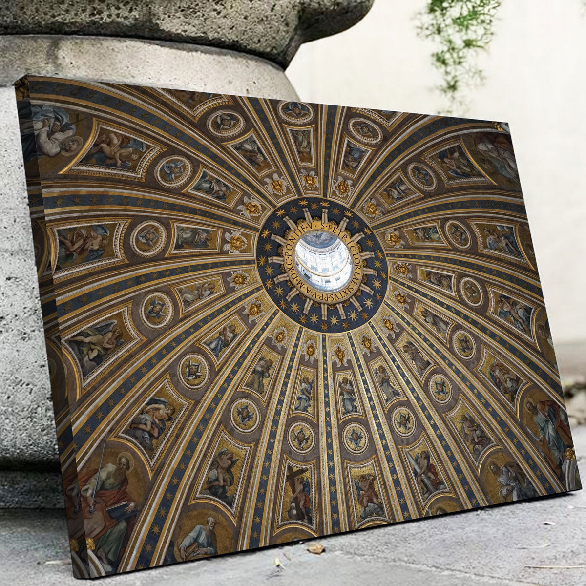 Exquisite St. Peter's Basilica Ceiling Wall Art from Vatican City
