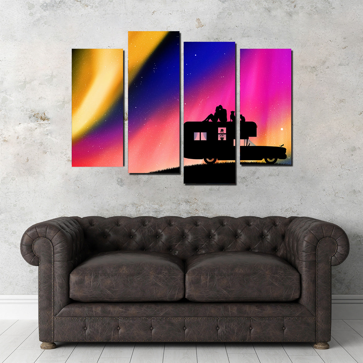 Stunning Northern Lights Camping Wall Art for Your Home Decor
