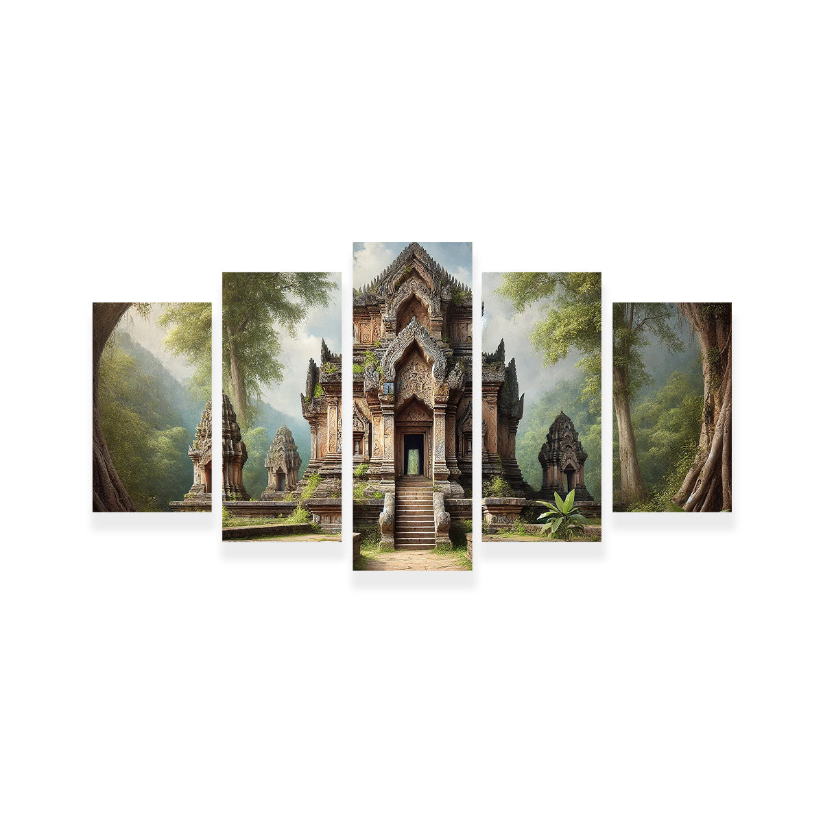 Exquisite Ancient Buddhist Temple Canvas Print