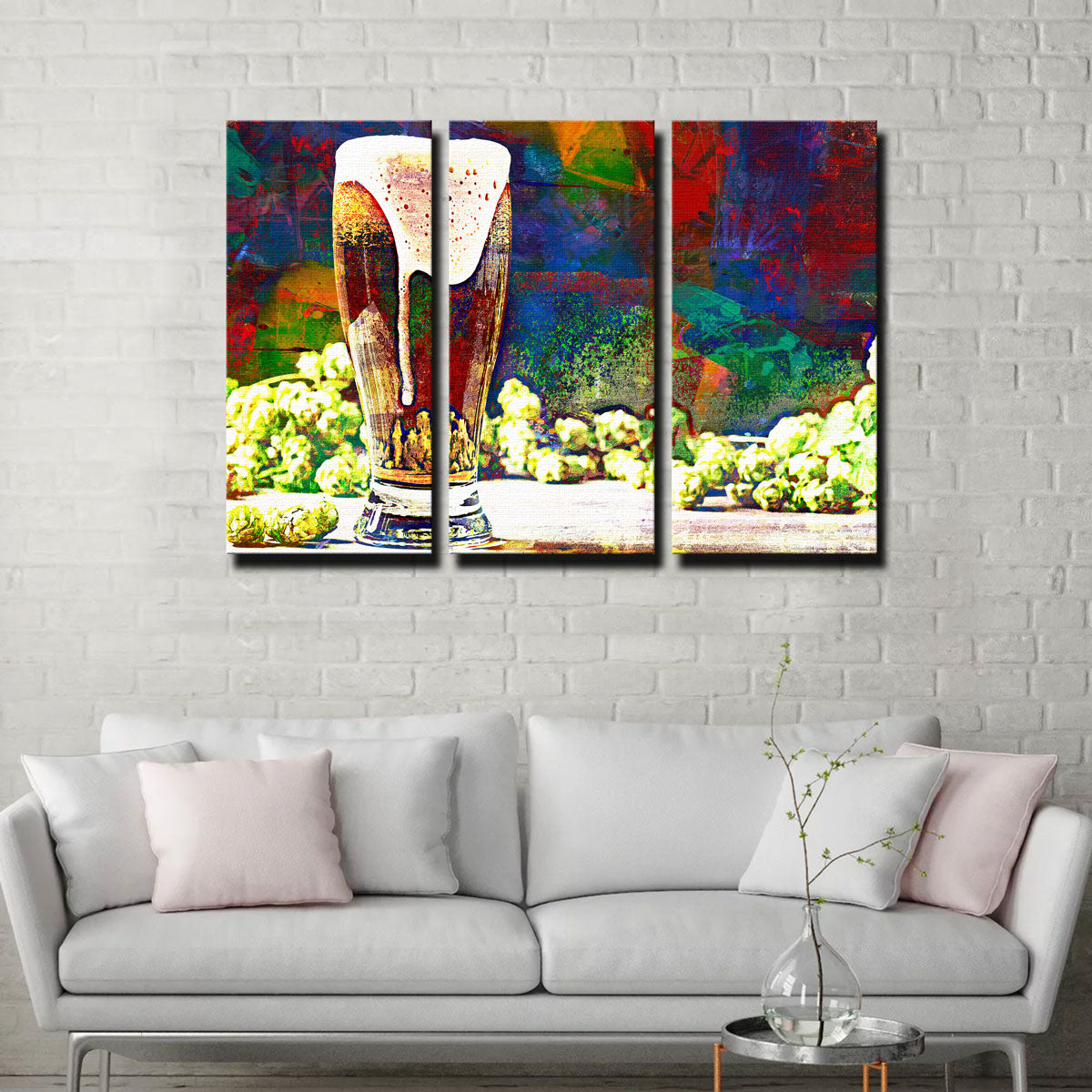 Stunning Beer Hops Abstract Wall Art for a Unique Home Decor