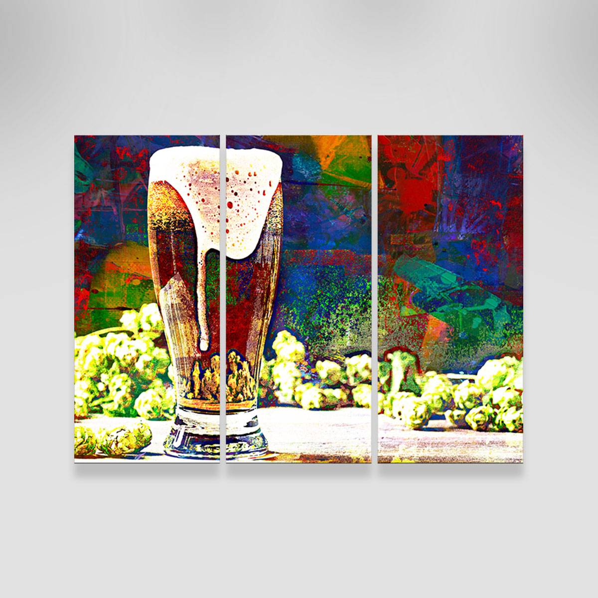 Stunning Beer Hops Abstract Wall Art for a Unique Home Decor