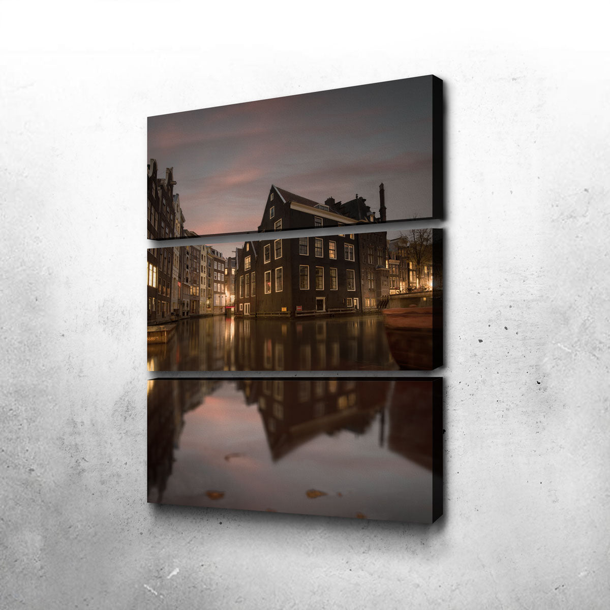 Enchanting Amsterdam At Dusk Wall Art by Enzo Romano