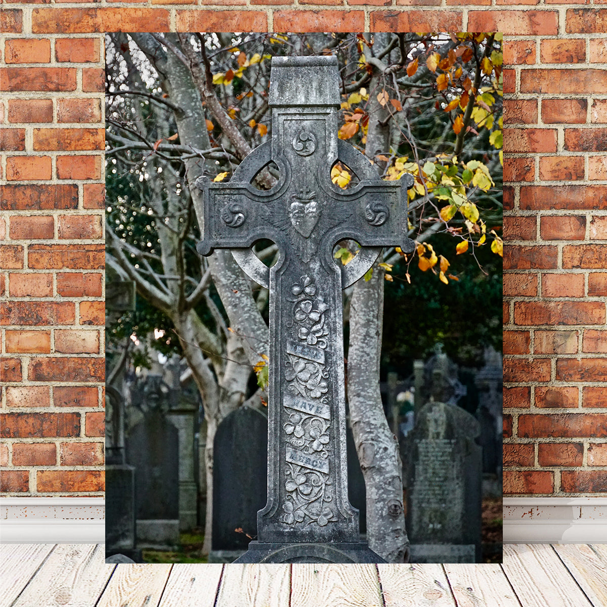 Exquisite Celtic Cross Dublin Wall Art by David Campbell