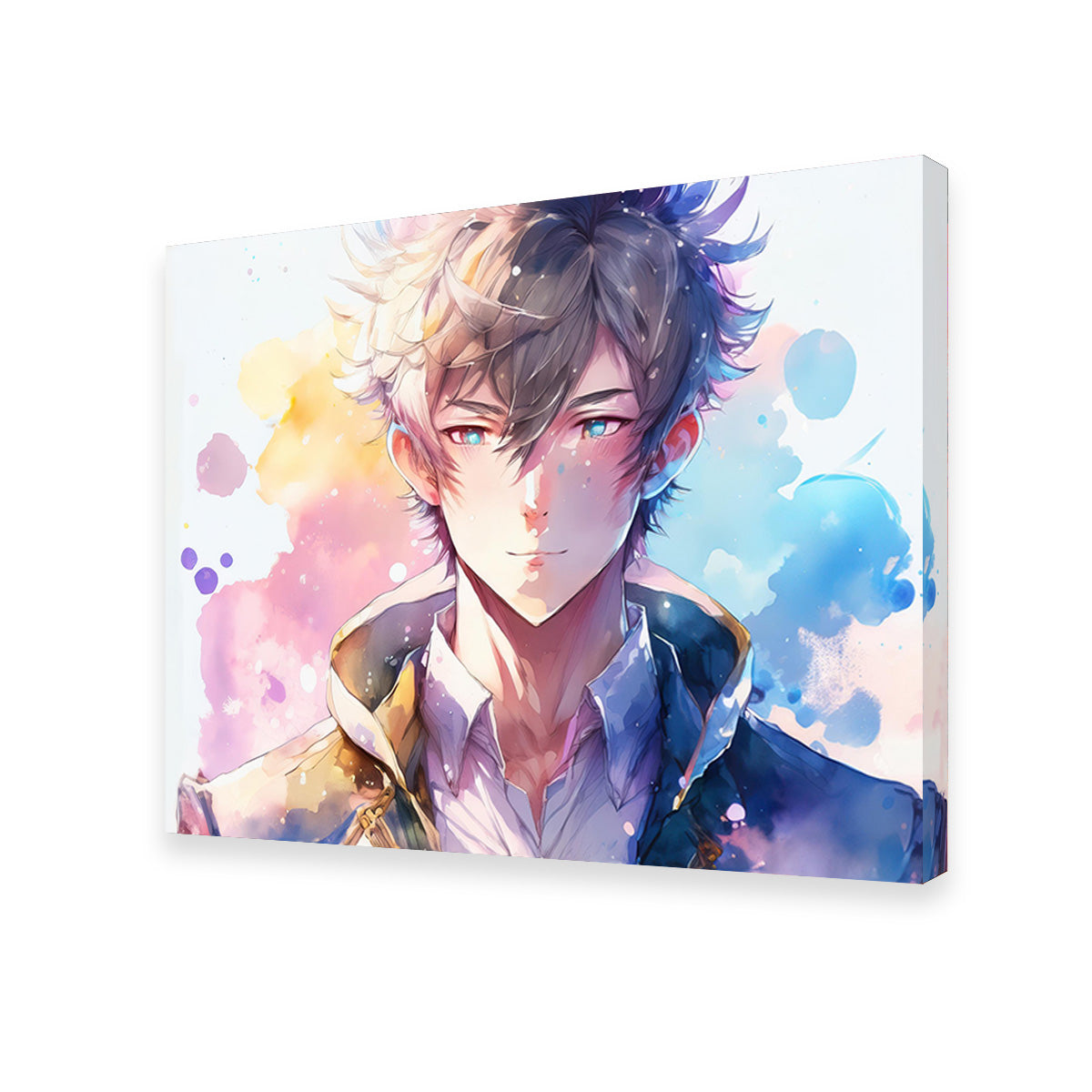 Anime Man Canvas Print - Handmade with Sustainable Pine Wood