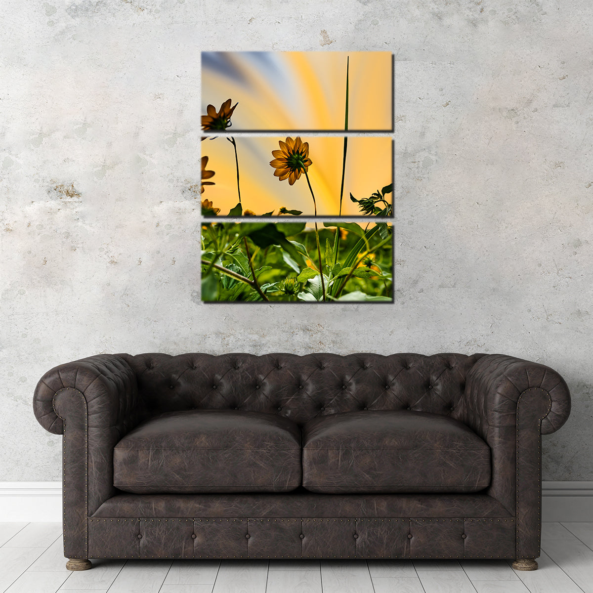 Stunning Beach Sunflowers Wall Art by Eileen Rollin