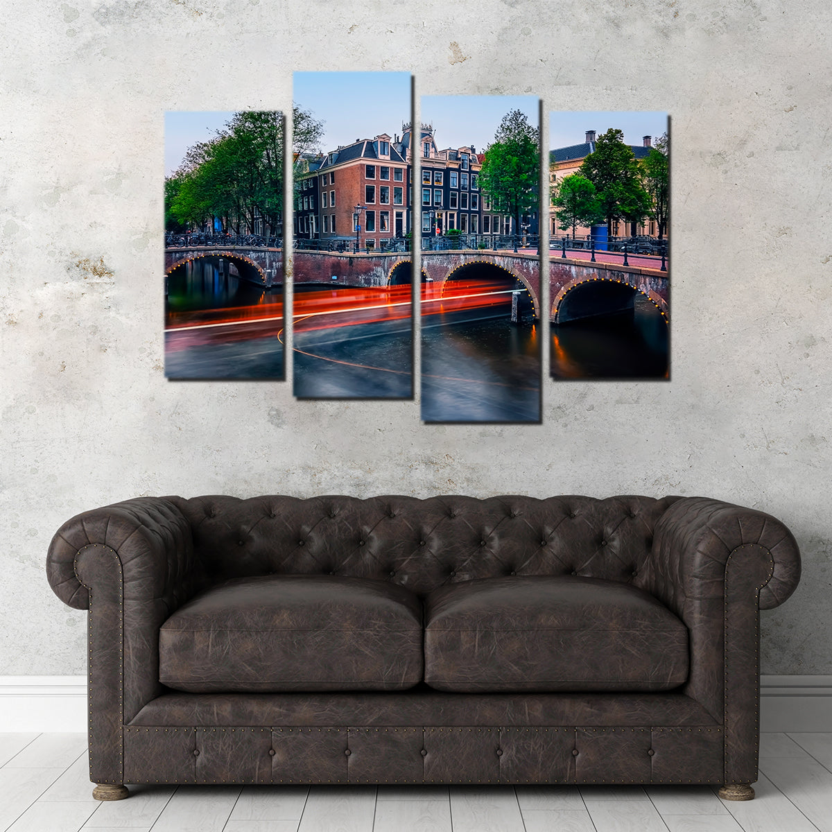 Stunning Canal in Amsterdam Wall Art for Your Home Decor