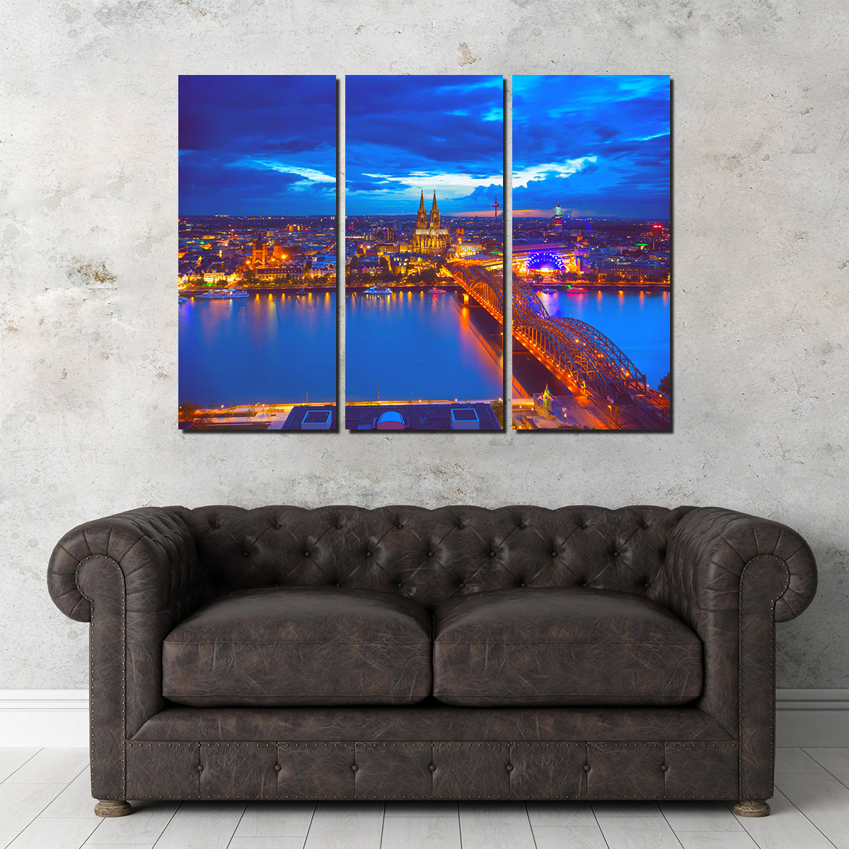 Hohenzollern Bridge Germany Wall Art - Museum Quality Canvas Print by Dina Rolle