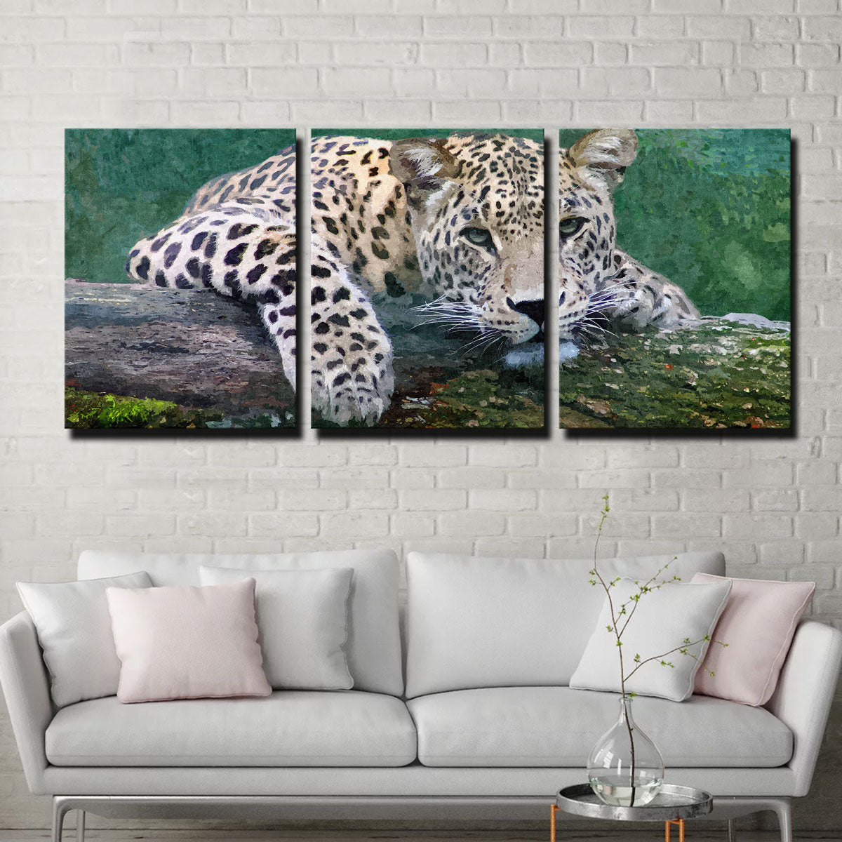 Exquisite Snow Leopard Wall Art by Denise Dundon