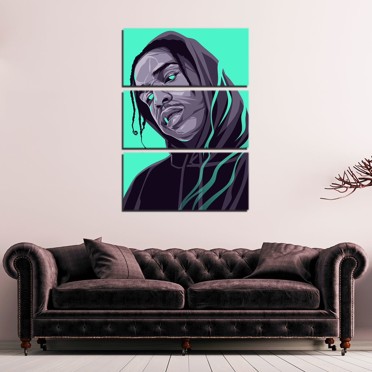 ASAP Rocky Turquoise Wall Art - Stunning Museum-Quality Canvas