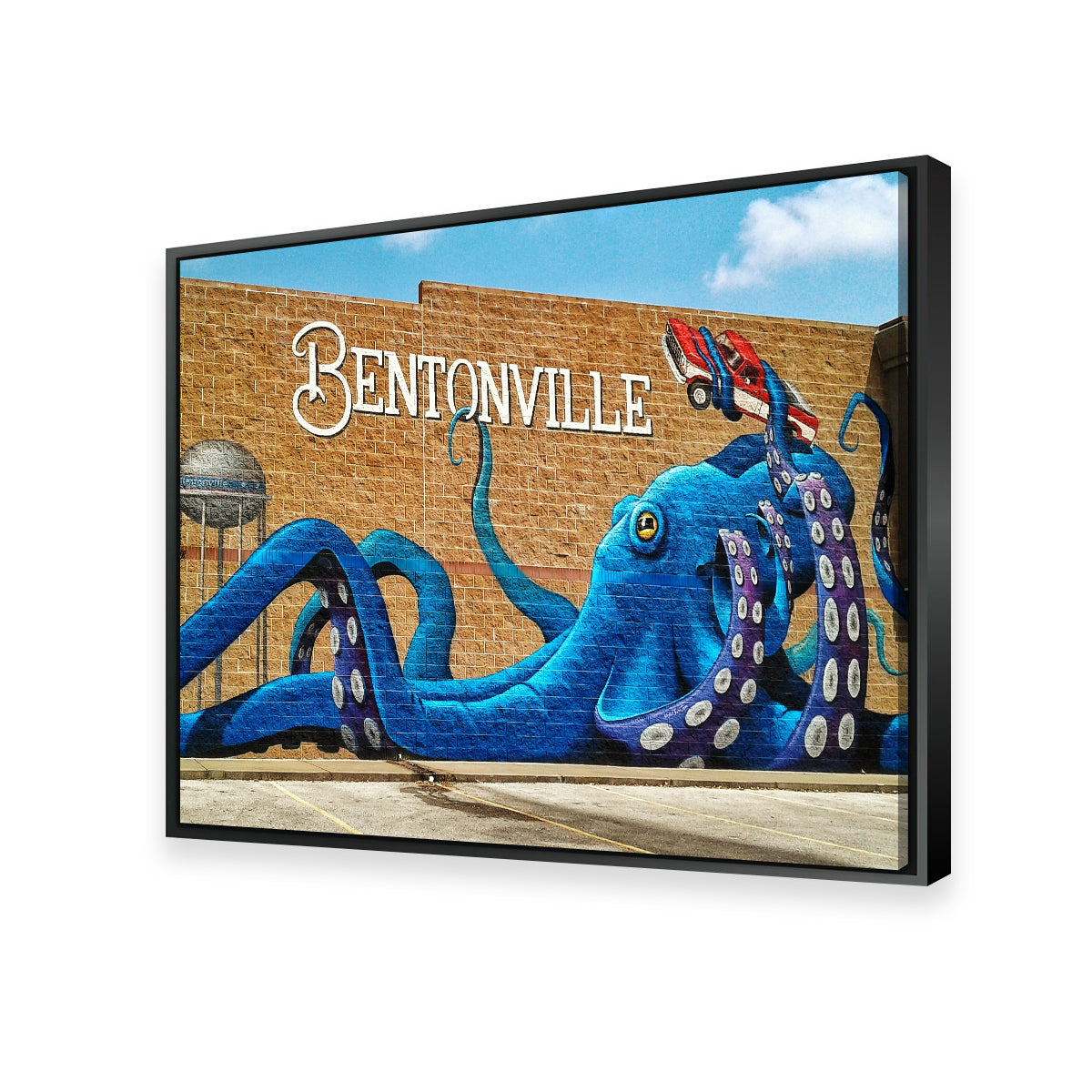Stunning Bentonville Blue Octopus Mural Wall Art for Home Decor