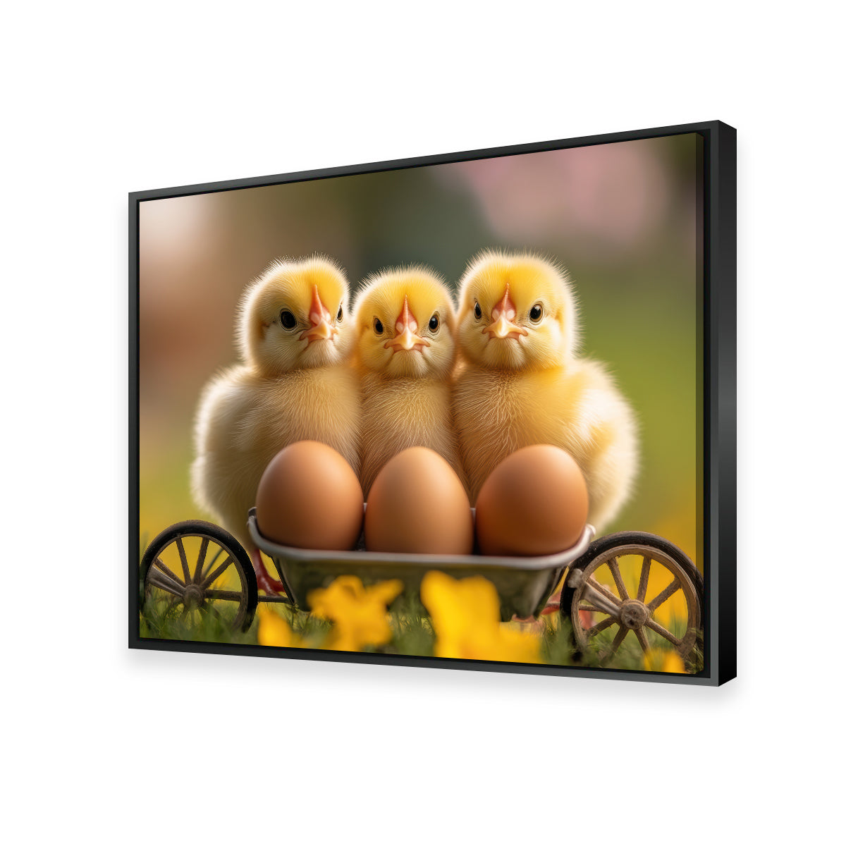 Adorable Baby Chicken Eggs Wall Art for Home Decor