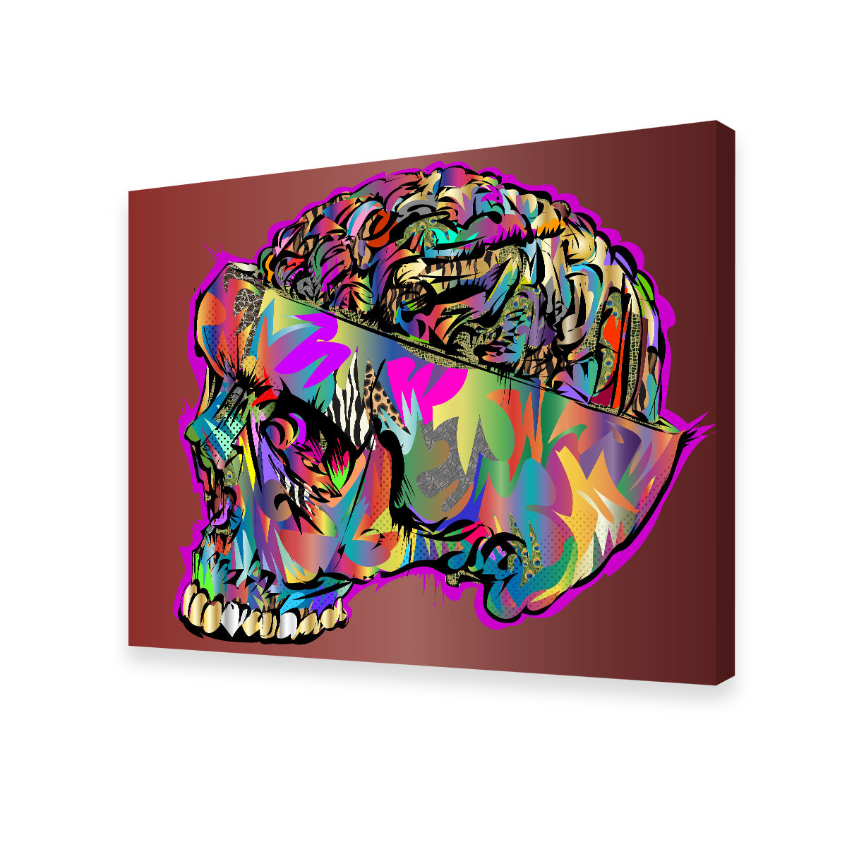 Eye - Catching Skull Brain Wall Art for Stunning Home Decor