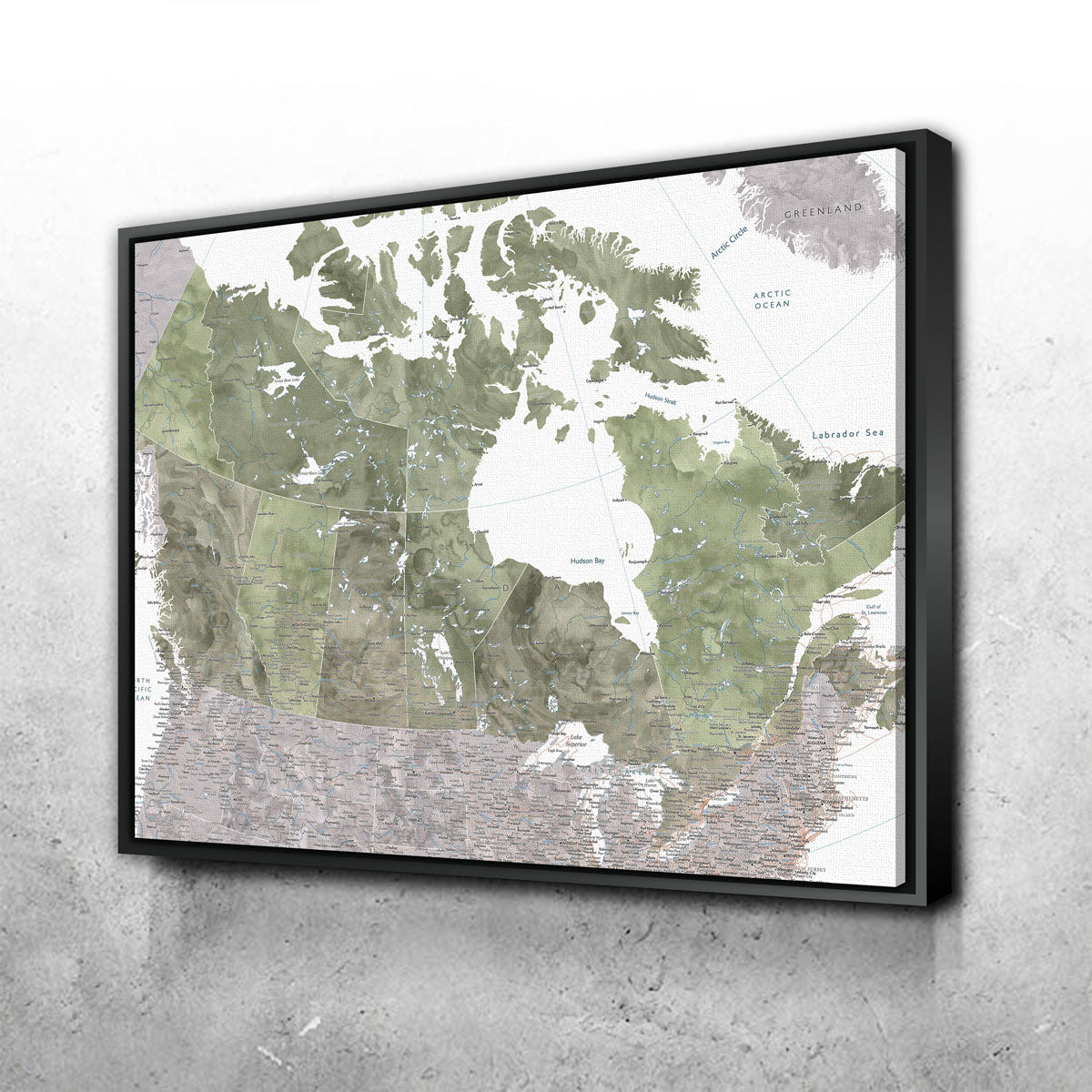Stunning Canada Map 2 Wall Art by Blursbyai