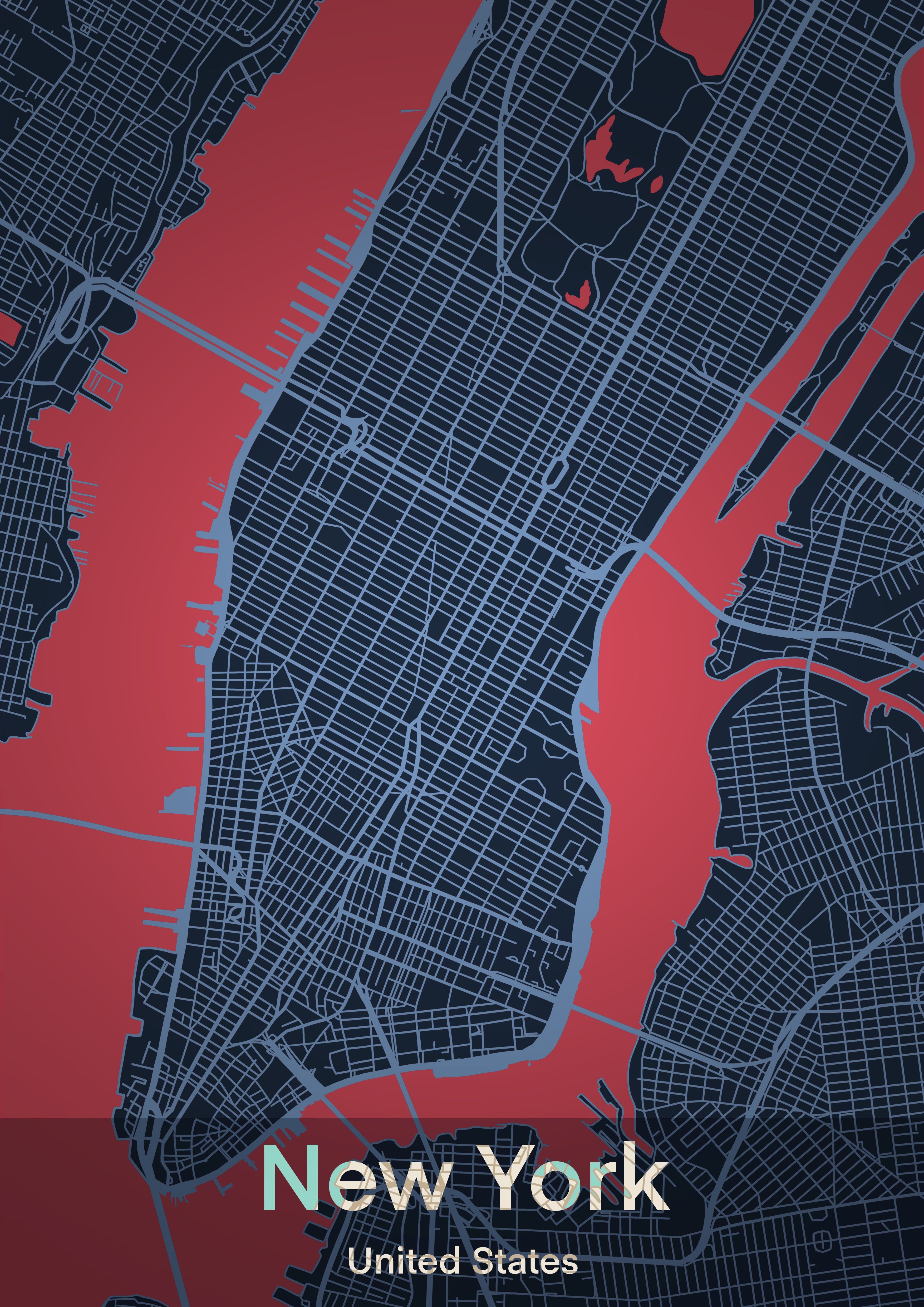 Stunning New York Map Wall Art for Home Decor