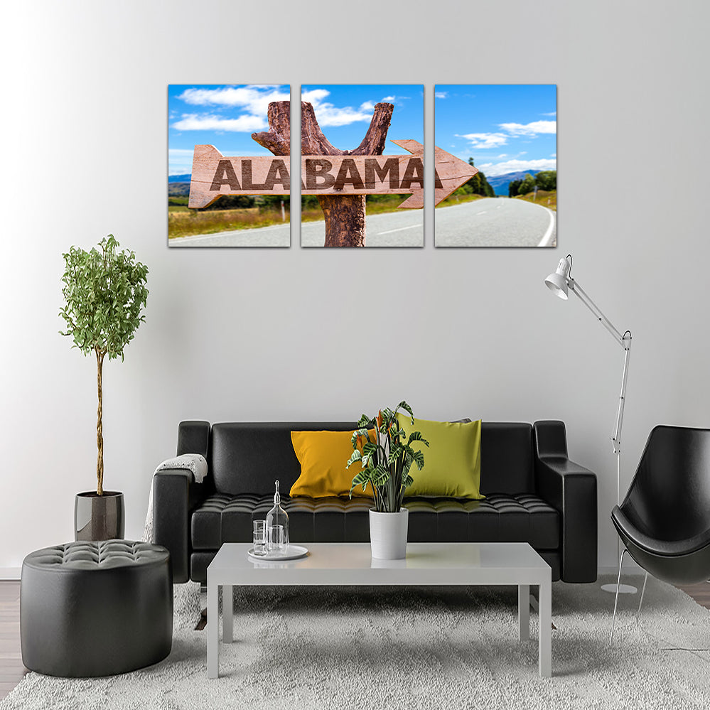 Stunning Alabama Wooden Sign Wall Art - Sustainable and Museum-Quality