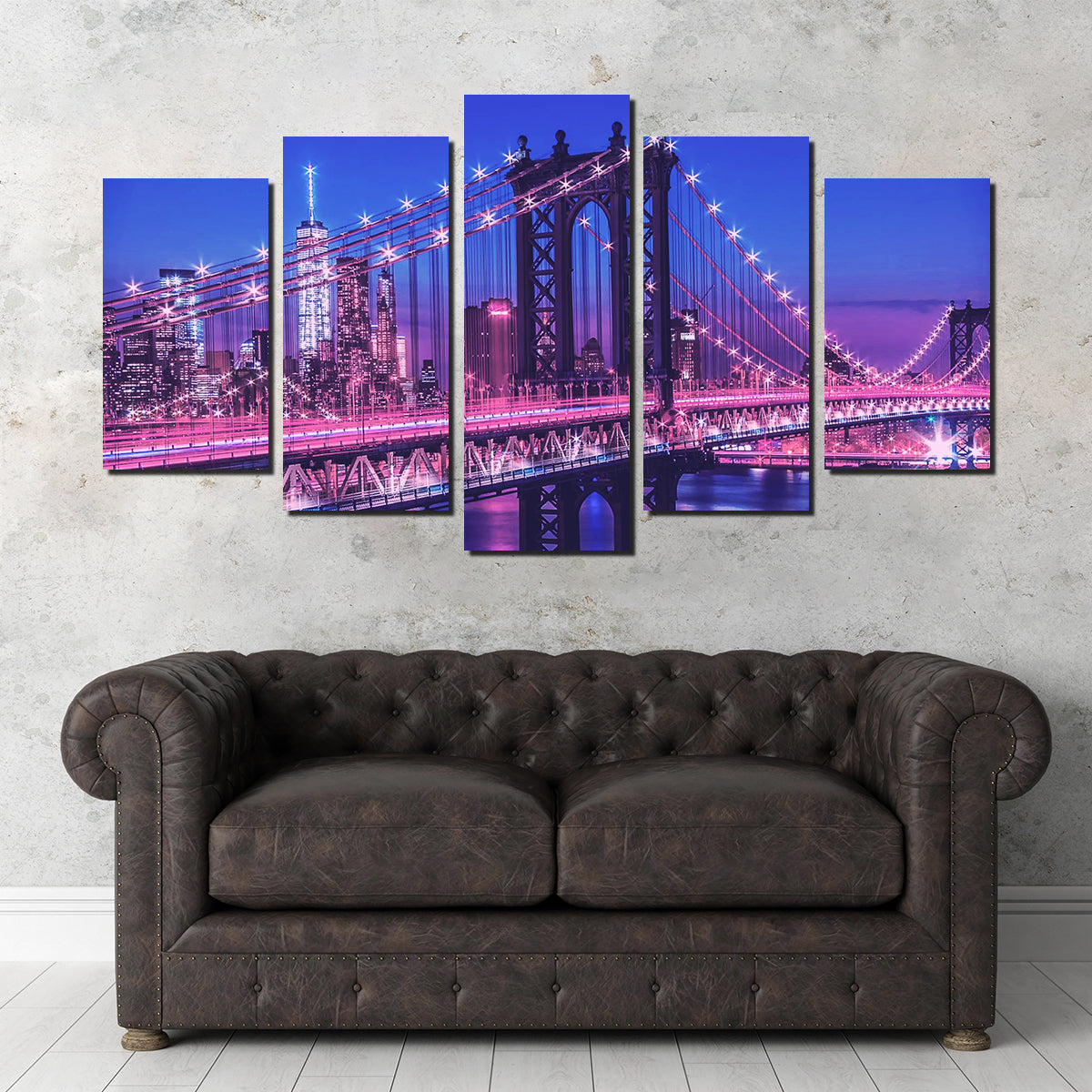Stunning New York Manhattan Bridge Wall Art by Dina Rolle