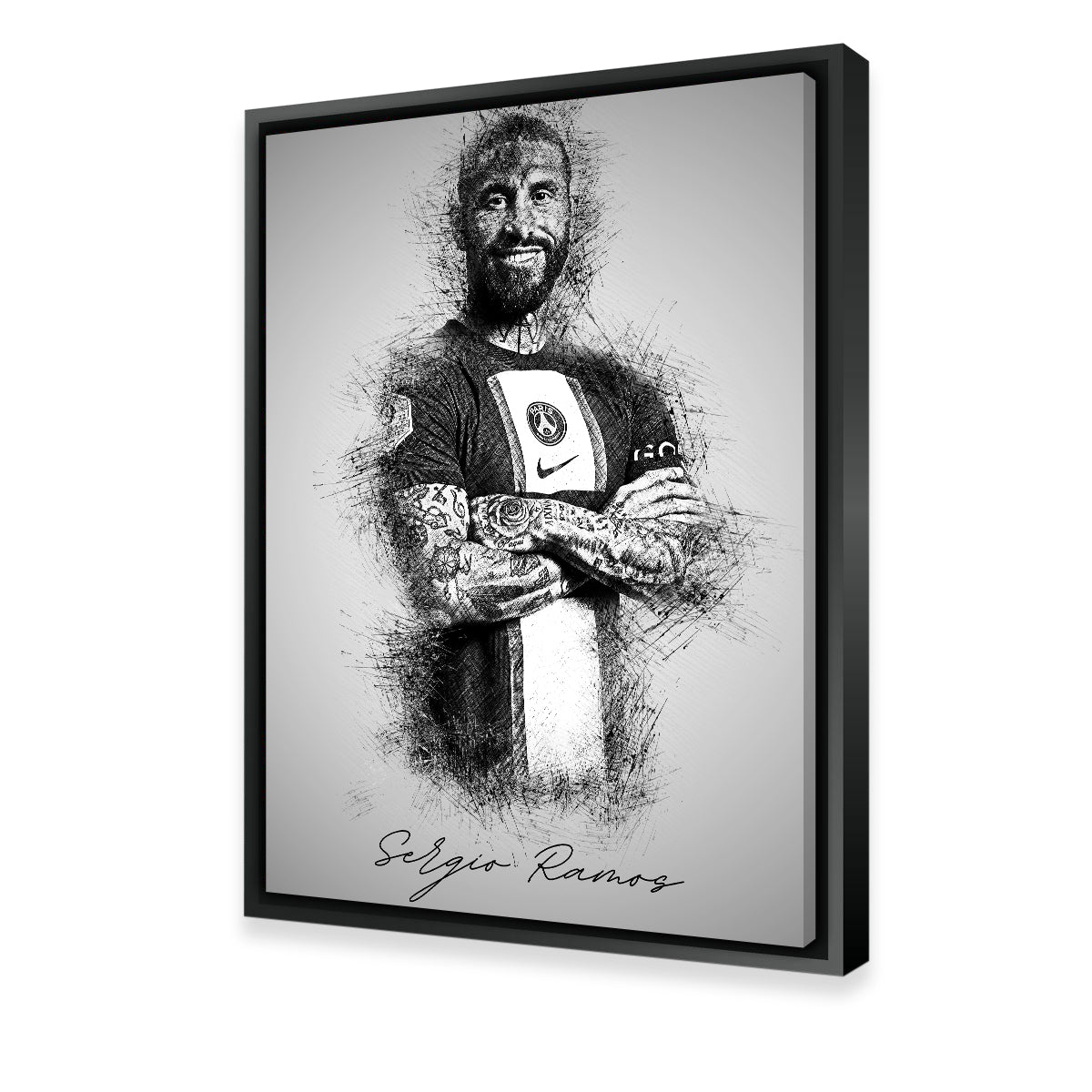 Sergio Ramos High - Quality Wall Art by Albi Art
