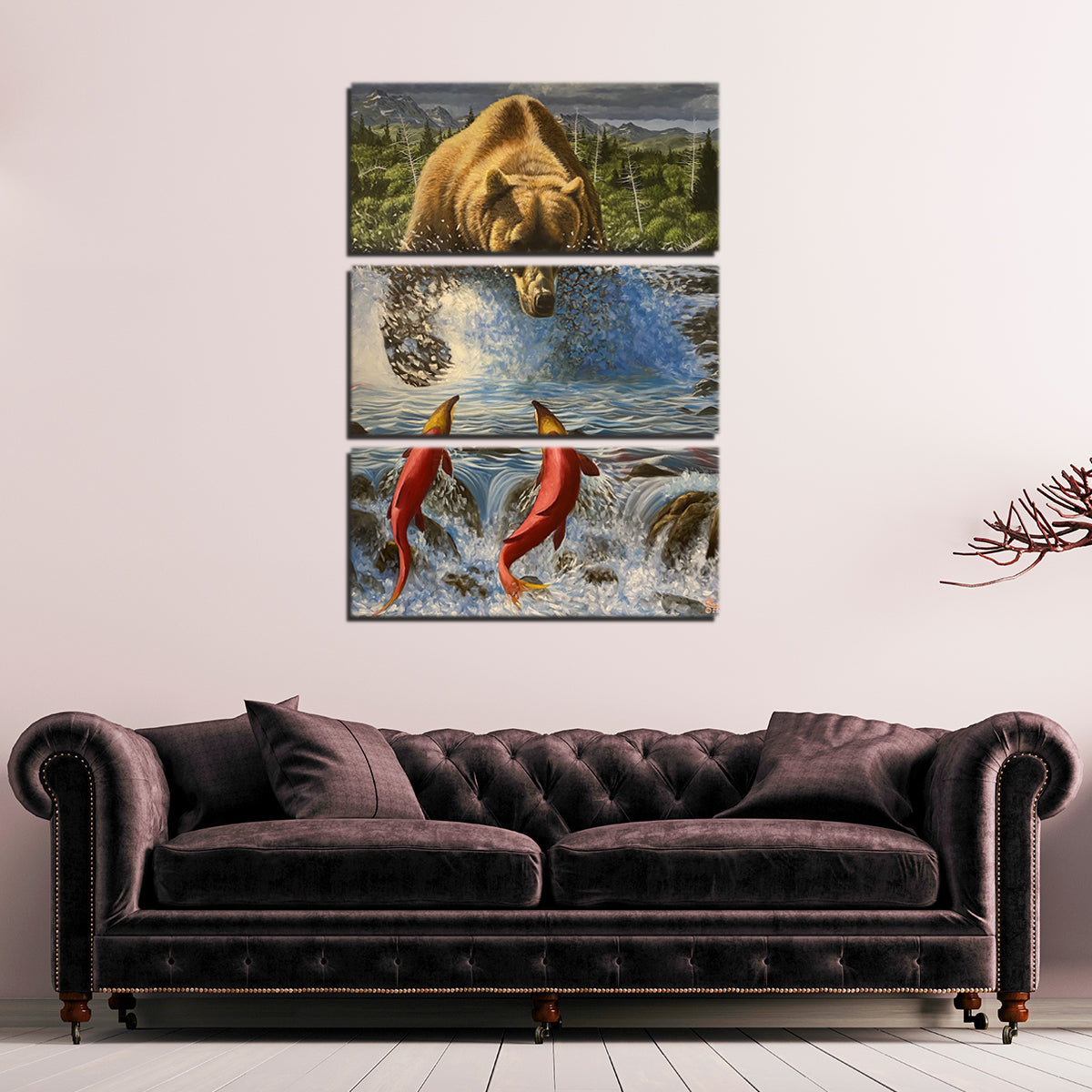 Chance Tedesco's Bear on the Hunt Wall Art - Museum Quality Canvas