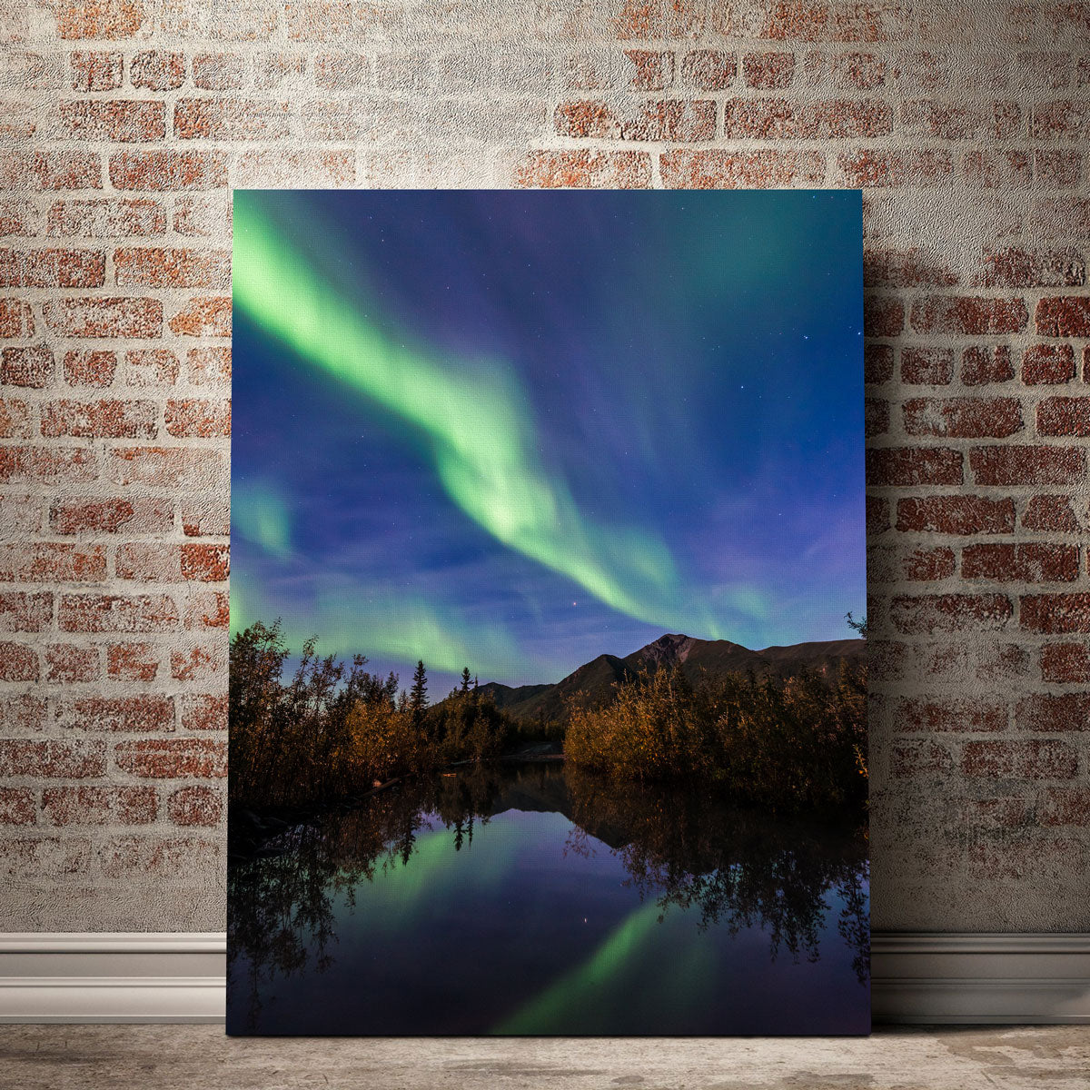 Stunning Northern Lights Reflection Wall Art by Lucas Moore