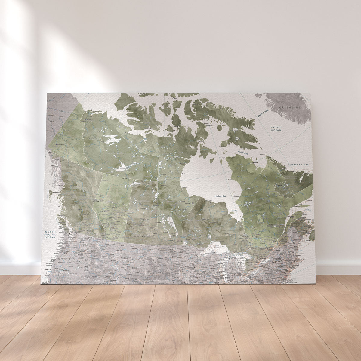 Stunning Canada Map 2 Wall Art by Blursbyai