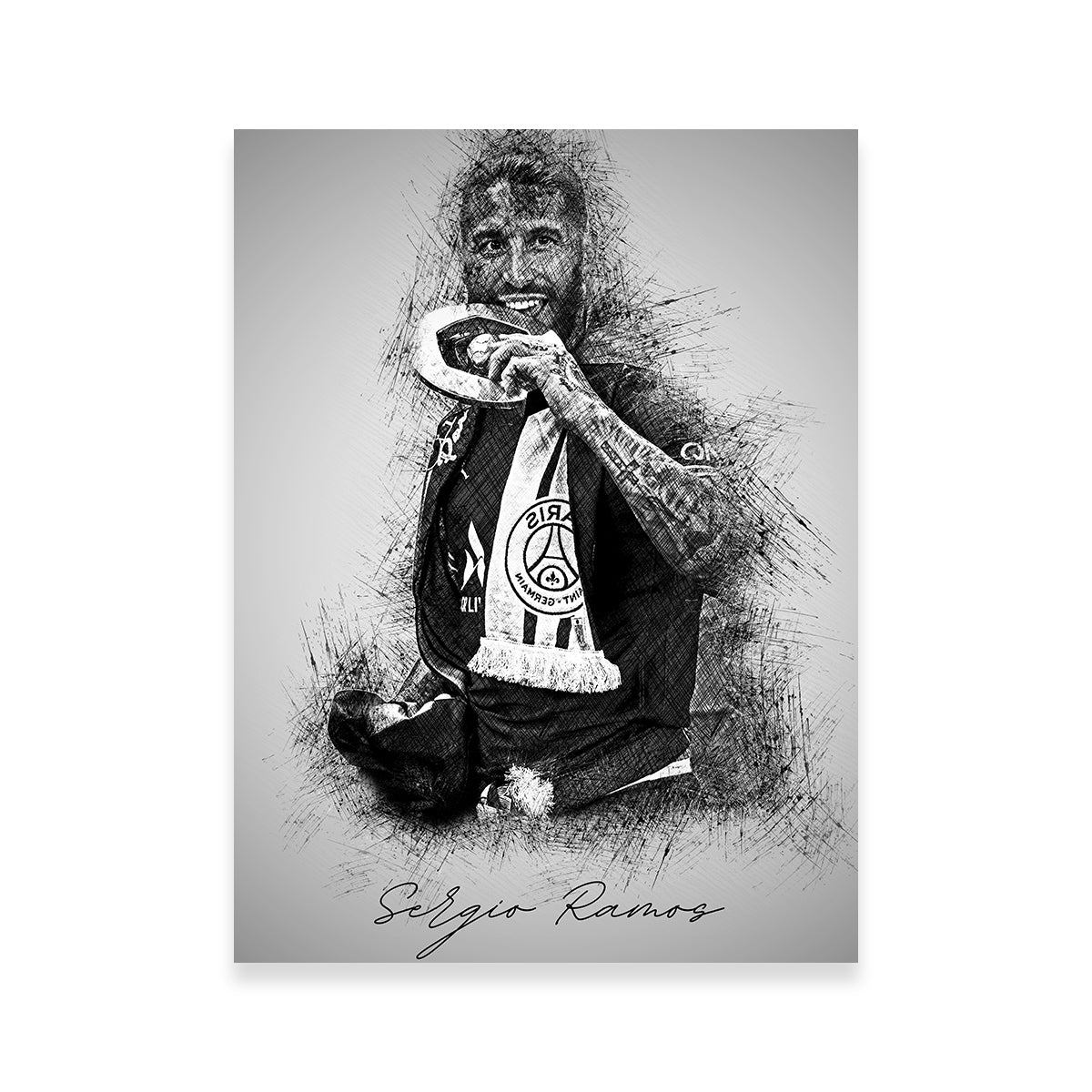 Stunning Sergio Ramos 2 Wall Art by Albi Art