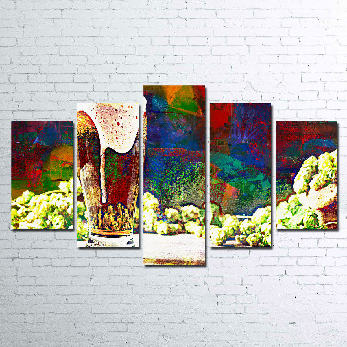 Stunning Beer Hops Abstract Wall Art for a Unique Home Decor