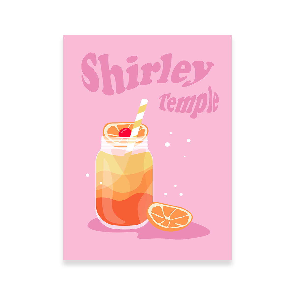 Gorgeous Shirley Temple Orange Wall Art by Groovy Vibe Studio
