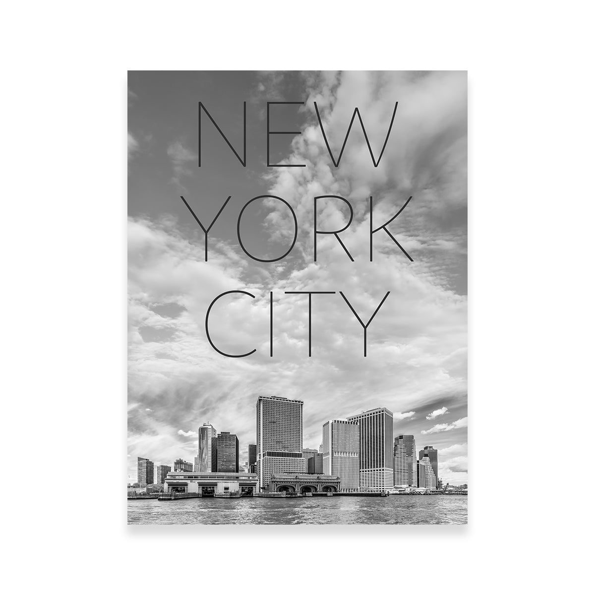 Stunning NYC Manhattan Bridge Text & Skyline Wall Art by Melanie Viola