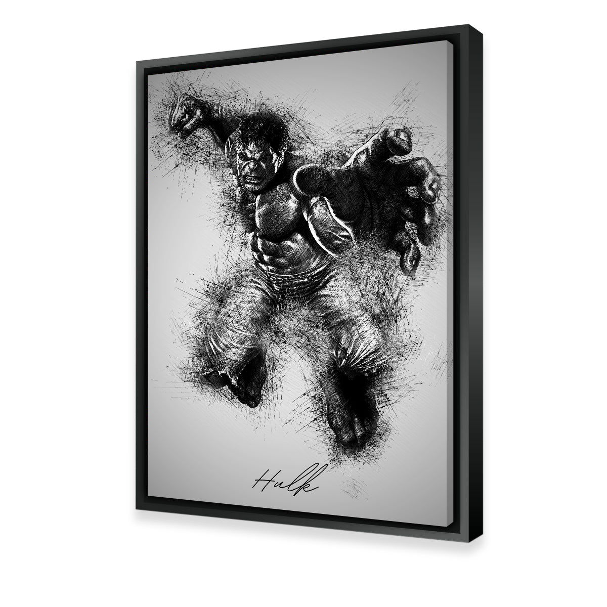 Striking Hulk Grayscale Wall Art for Your Home Decor