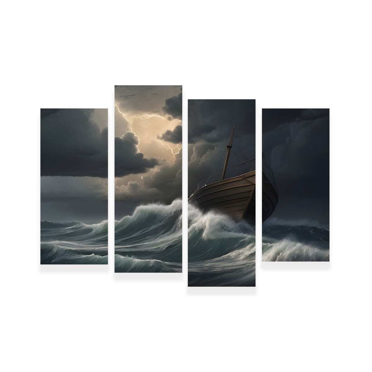 Exquisite Old Wooden Ship Wall Art - Handmade with Sustainable Materials