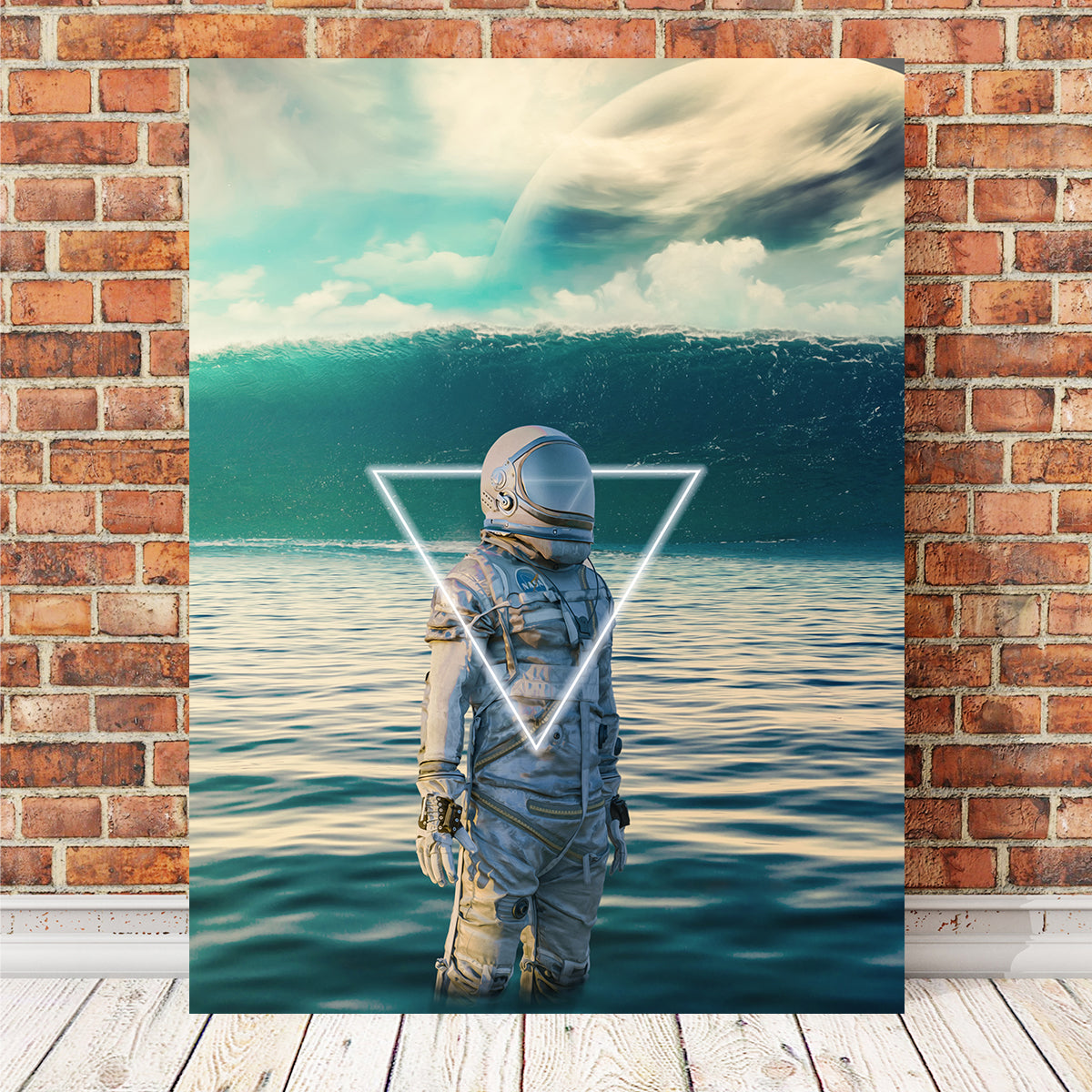 Stunning Astronaut In Water Wall Art by George Sorin