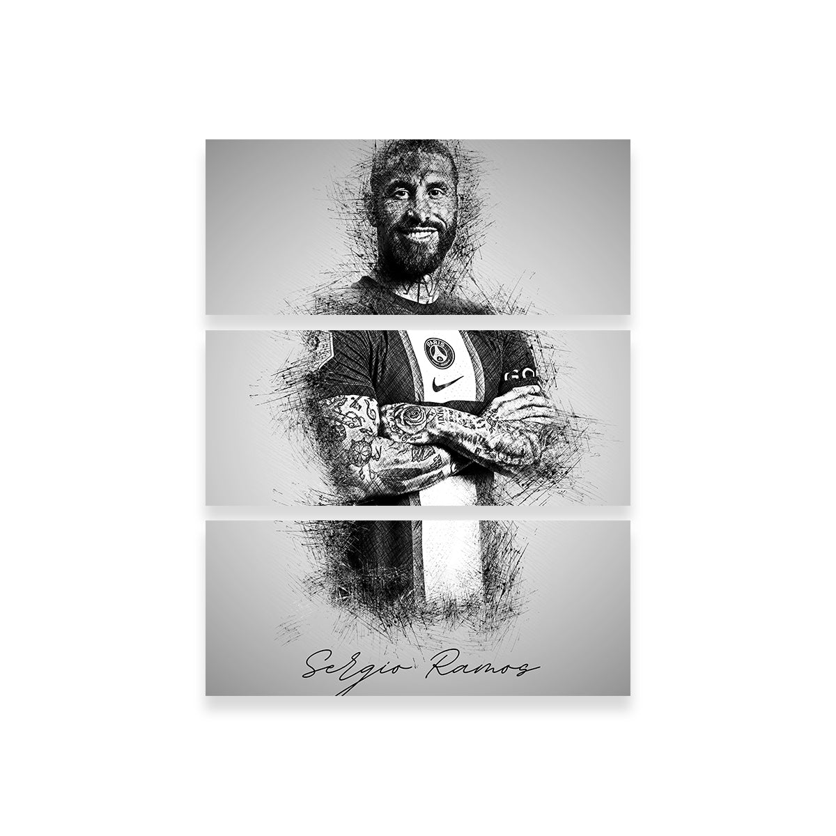 Sergio Ramos High - Quality Wall Art by Albi Art