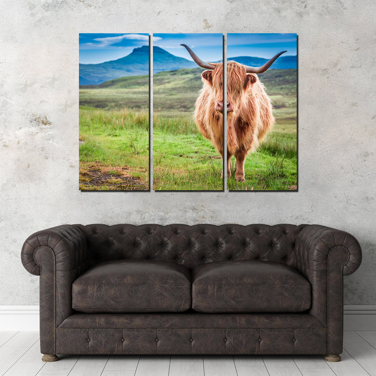 Charming Highland Cow in Isle of Skye Wall Art for Stunning Decor