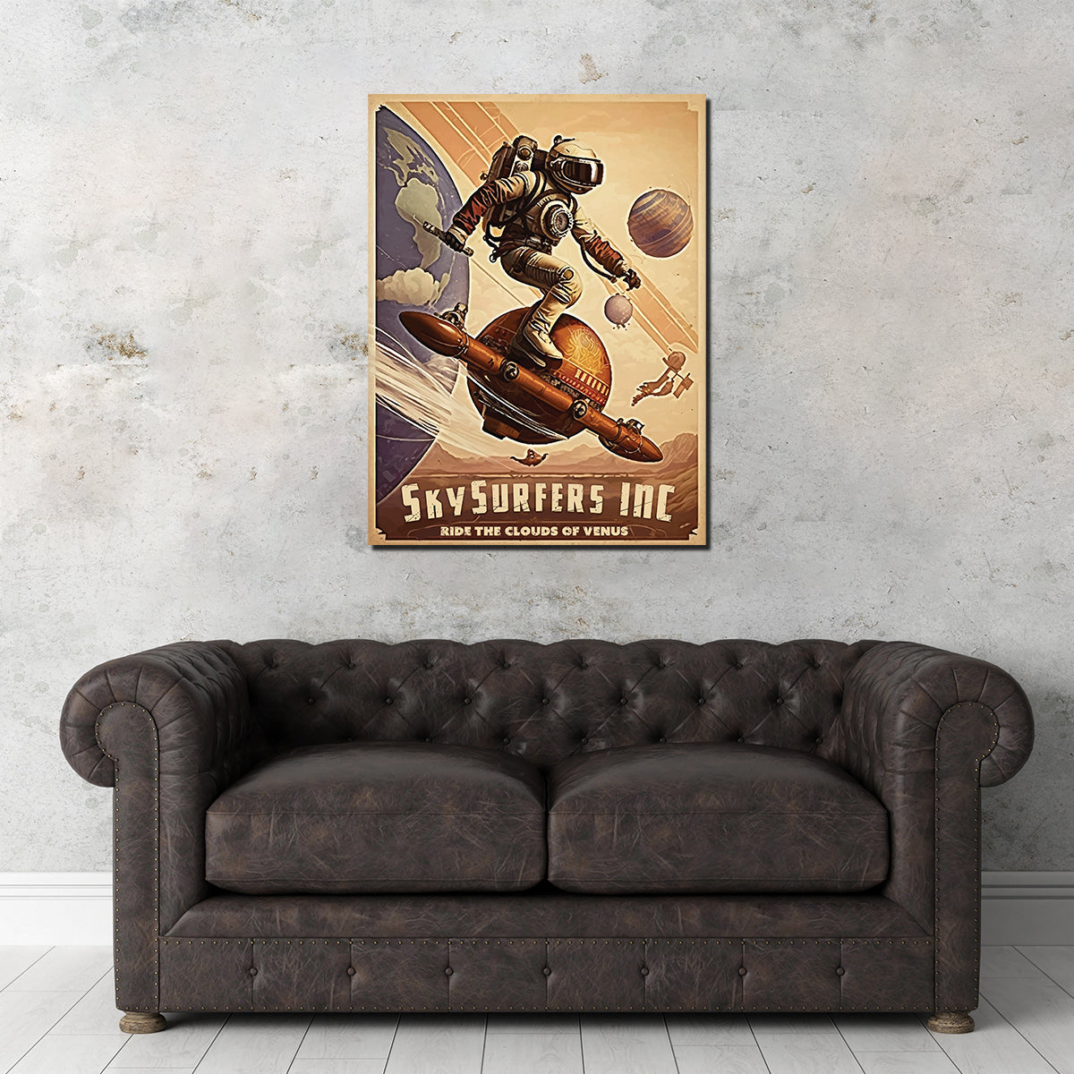 SkySurfers - Breathtaking Ride the Clouds of Venus Wall Art for Stunning Home Decor