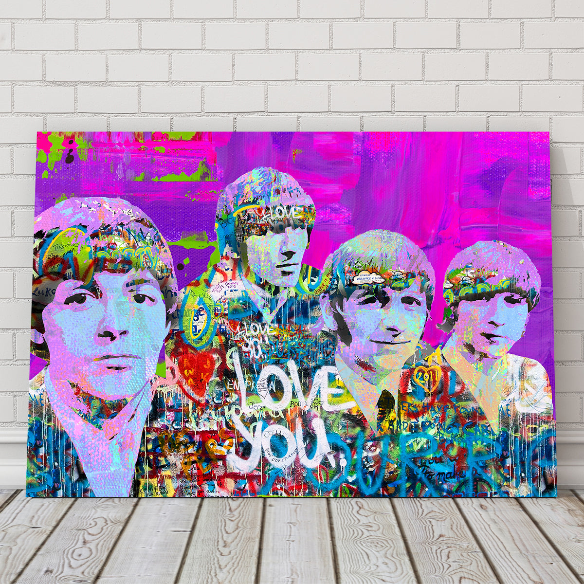 Stunning Beatles Love You Wall Art by Stephen Chambers