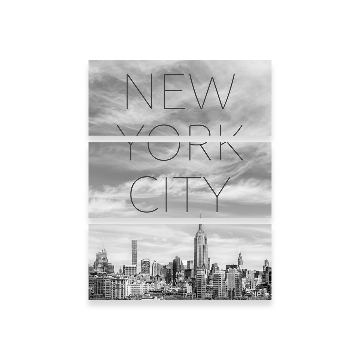 Stunning NYC Text & Skyline Wall Art by Melanie Viola
