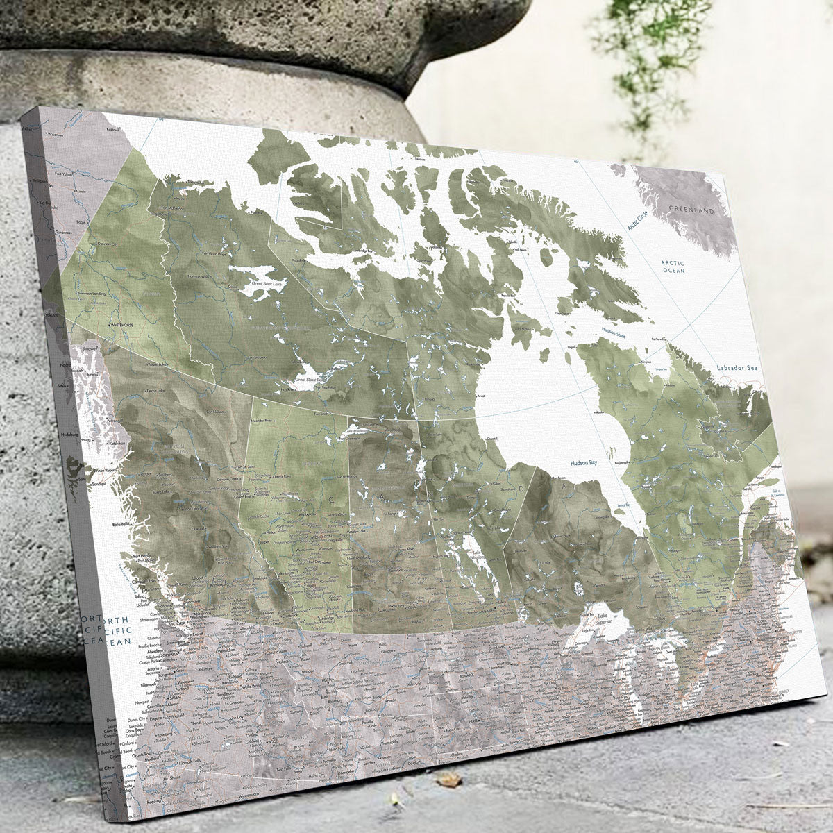 Stunning Canada Map 2 Wall Art by Blursbyai
