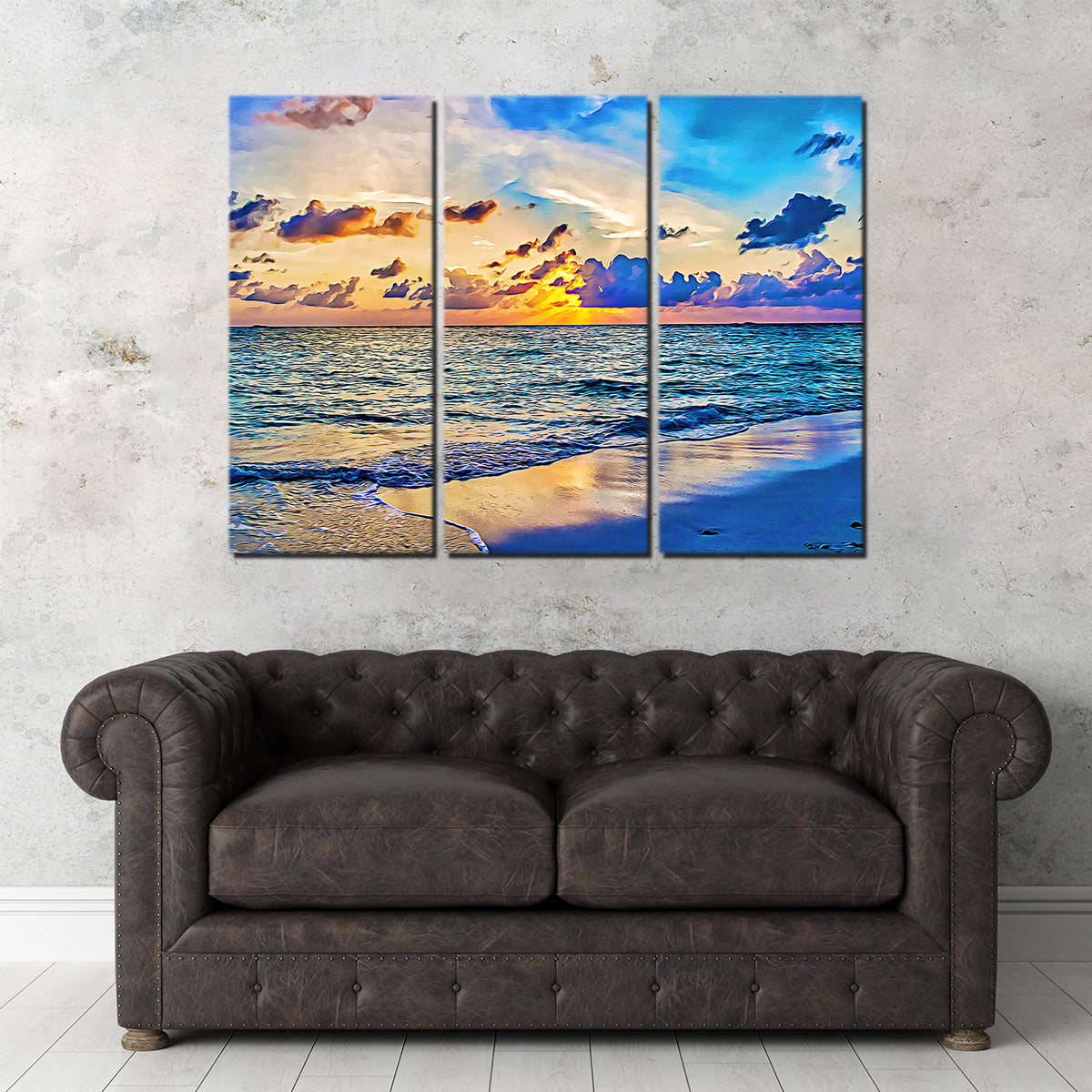 Stunning Azure Sunset Wall Art by Denise Dundon