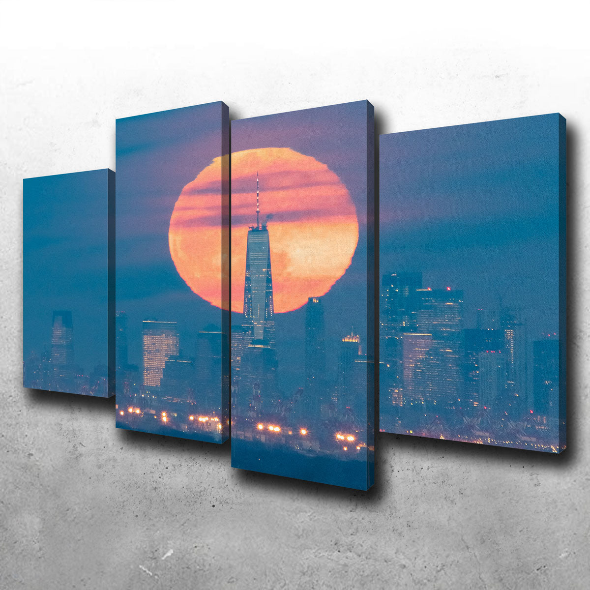 Stunning New York Sun Skyline Wall Art by Dennis Maida