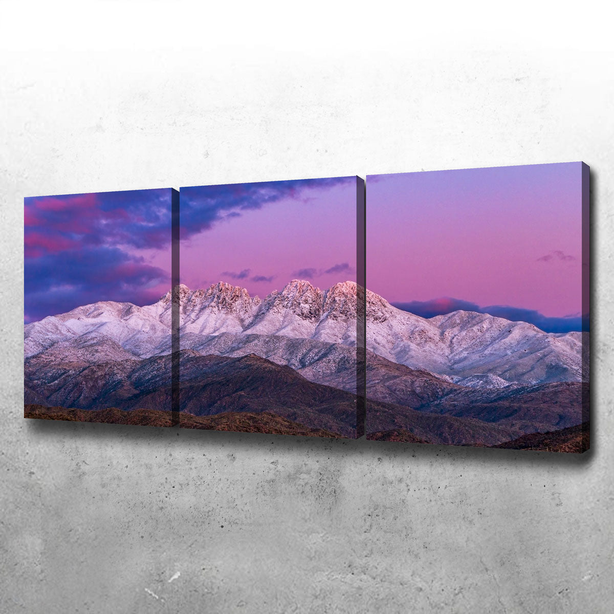 Exquisite Snow - Clad Four Peaks Mountain Wall Art for Stunning Home Decor