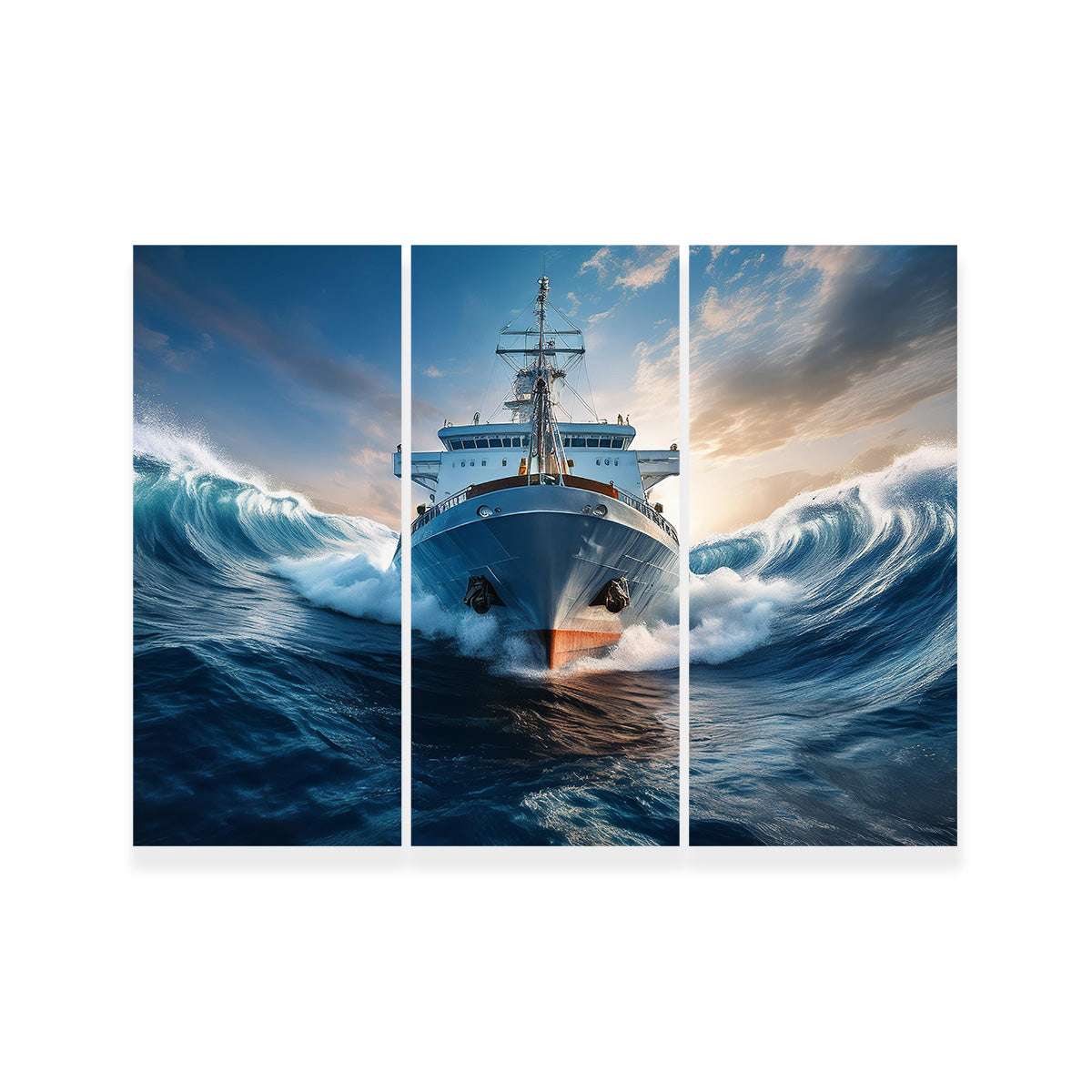 Stunning Ship in High Waves Wall Art