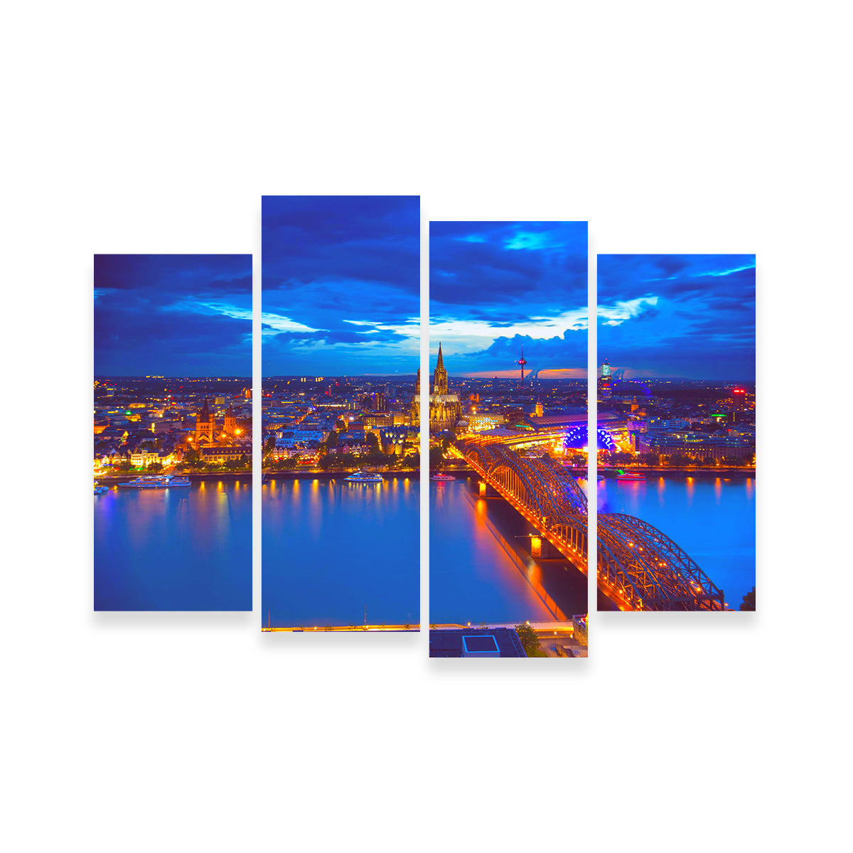 Hohenzollern Bridge Germany Wall Art - Museum Quality Canvas Print by Dina Rolle