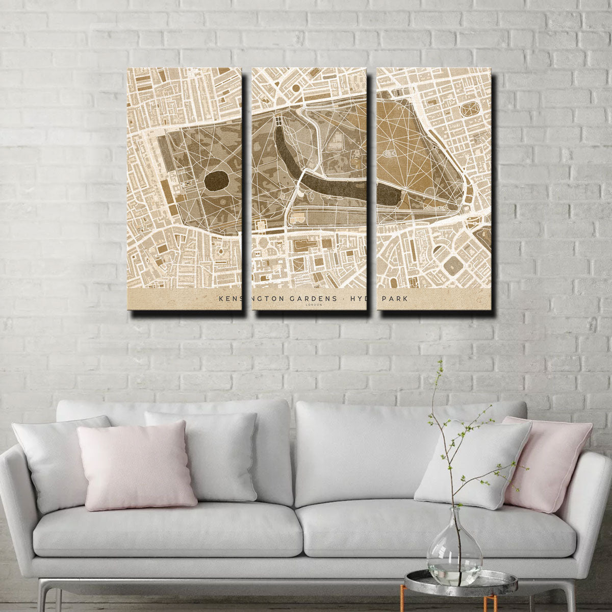 Exquisite Hyde Park Map Wall Art by Blursbyai