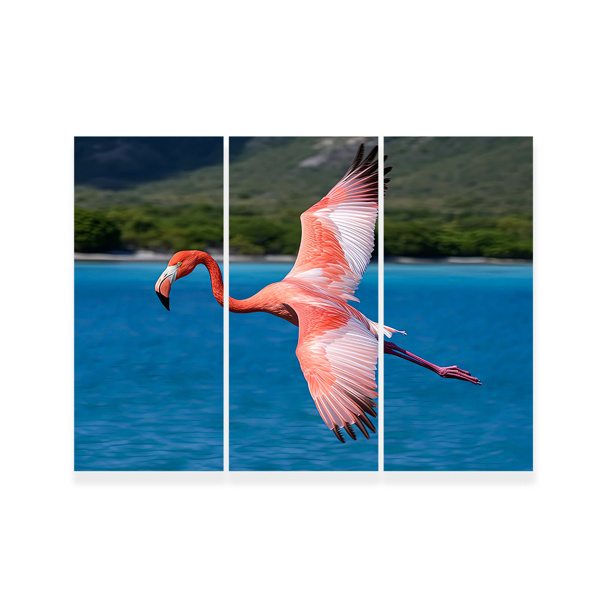 Stunning Pink Flamingo Flying Wall Art for Home Decor