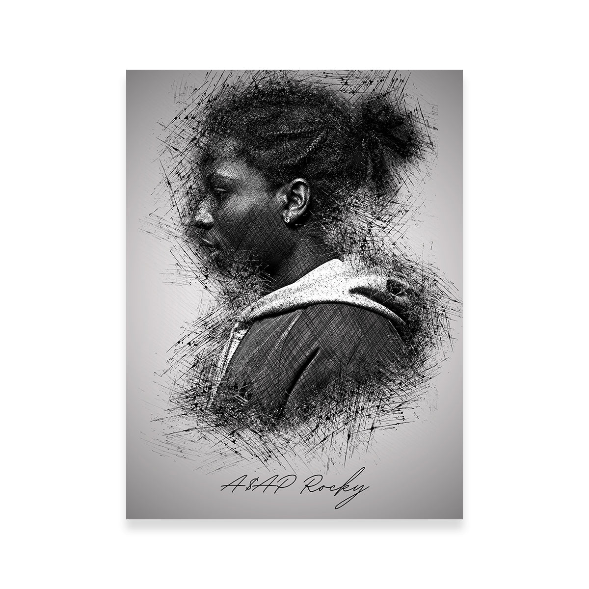 Asap Rocky Stunning Side Wall Art for Modern Decor